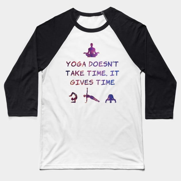 Yoga #2 Baseball T-Shirt by ElectricMint